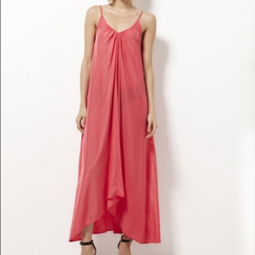 NEW! Pink Stitch Resort Maxi Dress in Salmon